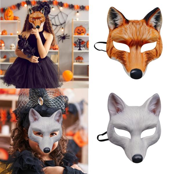 ハロウィン キツネマスク コスチューム小道具 動物フェイスマスク パーティー 誕生日 ナイトクラブ用