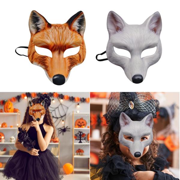 ハロウィン キツネマスク コスチューム小道具 動物フェイスマスク パーティー 誕生日 ナイトクラブ用