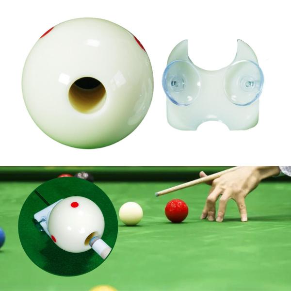 ビリヤードキューボール 穴付き ビリヤードアクセサリー 軽量 エイミングヘルパー ビリヤードストロークトレーニング