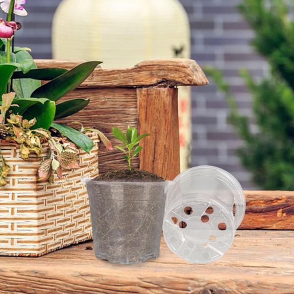 20 個 苗床植物コンテナスターターポット透明軽量簡単移植栽培ツール植木鉢バルコニーの植え付け用