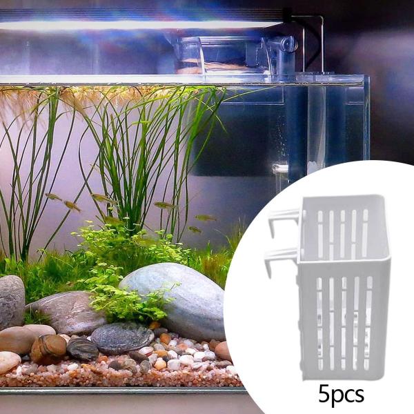 5 個 水槽用植物ホルダー 水草ホルダー 壁掛けクリップカップ ポット フック付き 風景 池 水槽 装飾用