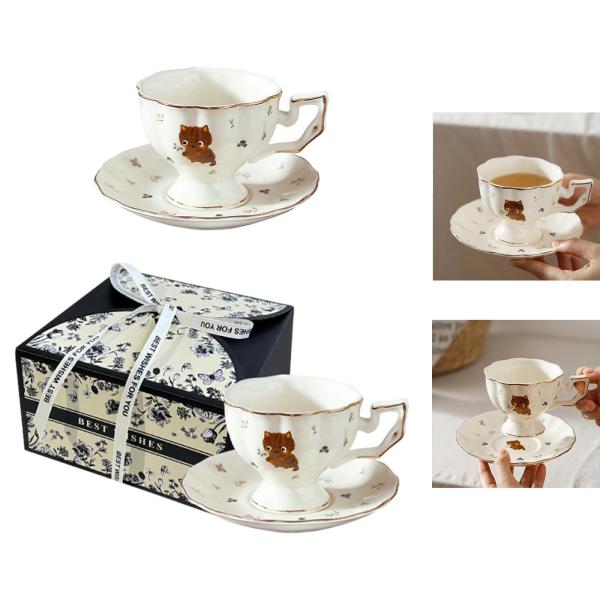 カプチーノカップとソーサー、コーヒーマグ、磁器、ユニークなセット、クリエイティブなエスプレッソカップ、新築祝い、レストラン、カフェ用コーヒー