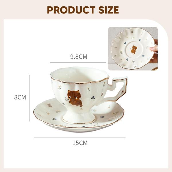 カプチーノカップとソーサー、コーヒーマグ、磁器、ユニークなセット、クリエイティブなエスプレッソカップ、新築祝い、レストラン、カフェ用コーヒー