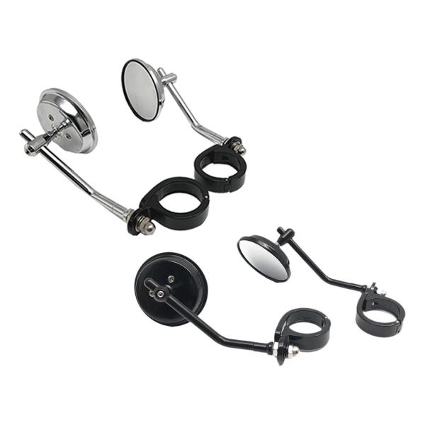 バイク用バックミラー レトロ ラウンド 調節可能 取り付け簡単 クリップ式 バイク用ミラー アクセサリー
