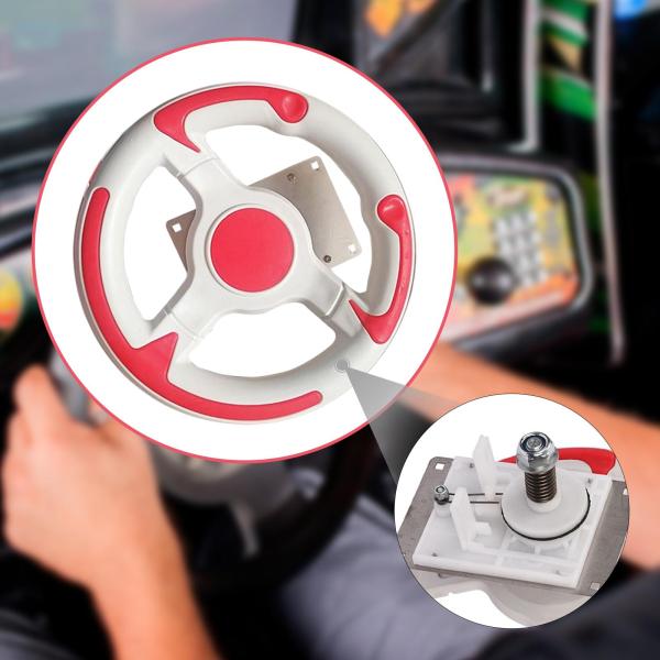 8.6インチ 子供用 レースゲーム ステアリングホイール コンポーネント アクセサリー シミュレーション運転コントローラー アーケードマシン用 多目的