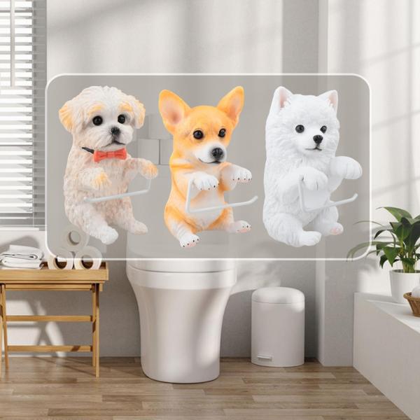 トイレットペーパーロールホルダー、樹脂製壁掛けペーパーホルダーラック、ホテル向けの面白いトイレットペーパーディスペンサー、心のこもったギフト