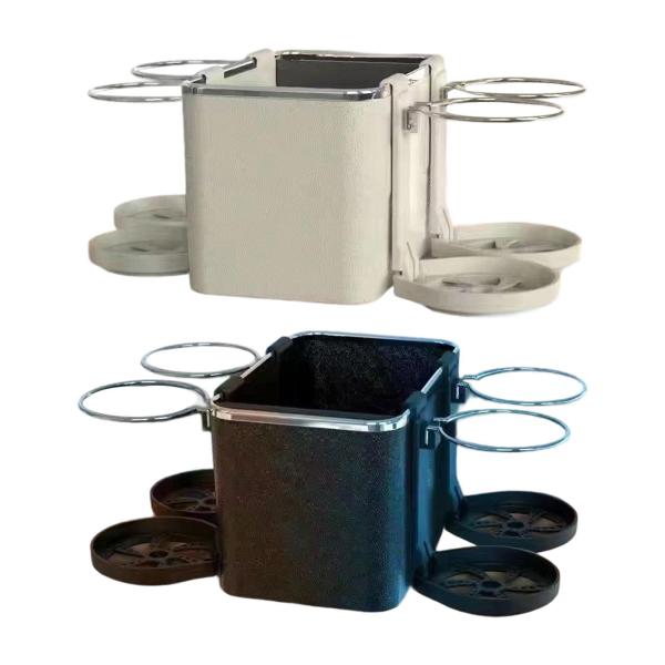 車用アームレスト収納ボックス 車用コンソールオーガナイザー カップホルダー4個付き 取り付け簡単 ユニバーサルティッシュボックスホルダー 多目的