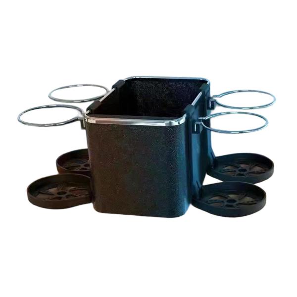 車用アームレスト収納ボックス 車用コンソールオーガナイザー カップホルダー4個付き 取り付け簡単 ユニバーサルティッシュボックスホルダー 多目的