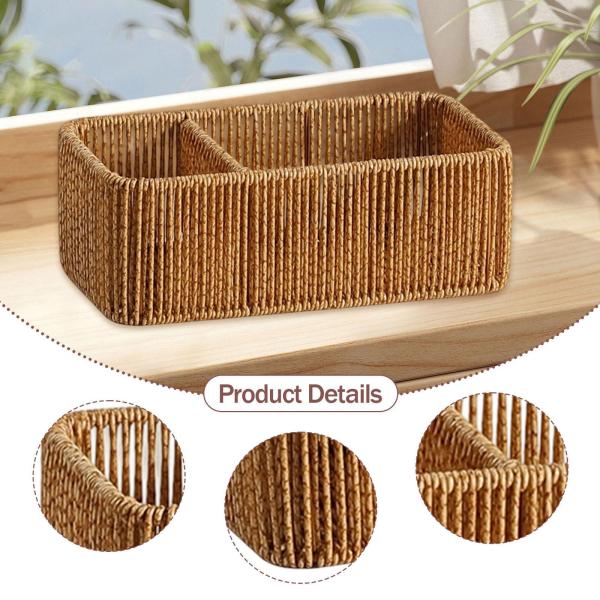 ティッシュボックスカバー 装飾ペーパーケース ディスペンサー 模造籐編み ティッシュホルダー ナプキンホルダー ホテルトイレベッドサイド用