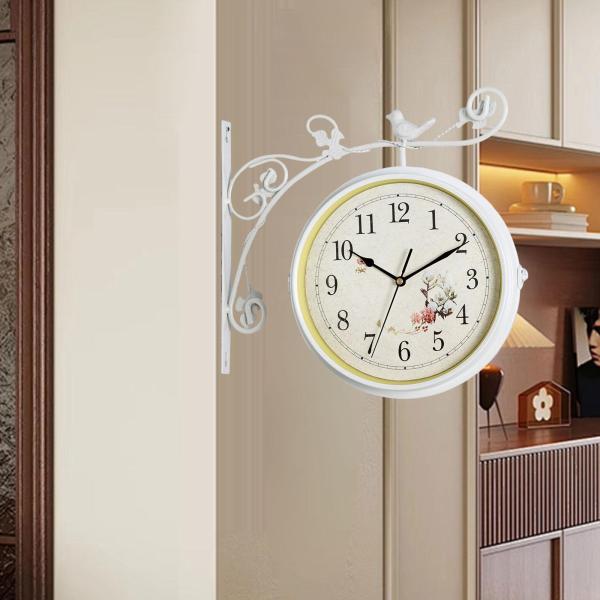 定価13000円】TimeScry 両面時計【電波壁掛け時計 文字盤直径28cm 定価