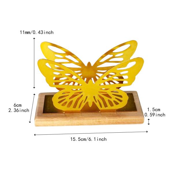 テーブルティッシュスタンド用蝶ナプキンホルダー エレガントなペーパーティッシュディスペンサー 家庭用コーヒーショップ レストラン キッチン ピクニック