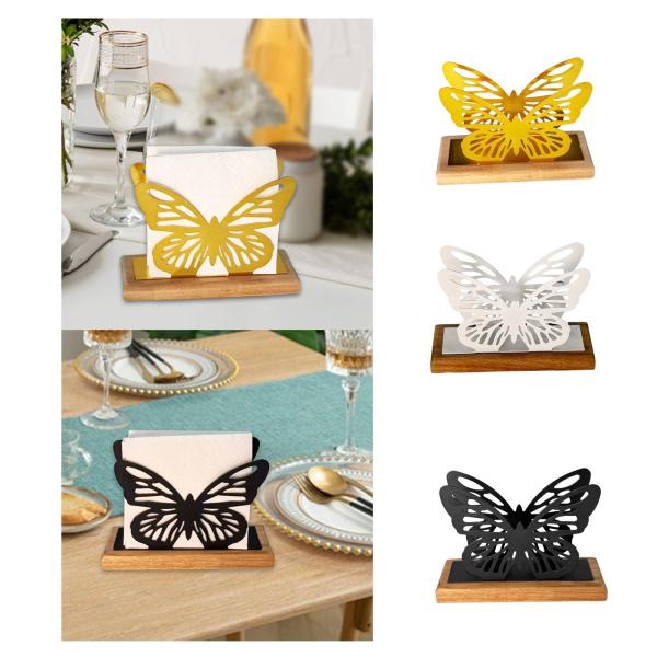 テーブルティッシュスタンド用蝶ナプキンホルダー エレガントなペーパーティッシュディスペンサー 家庭用コーヒーショップ レストラン キッチン ピクニック