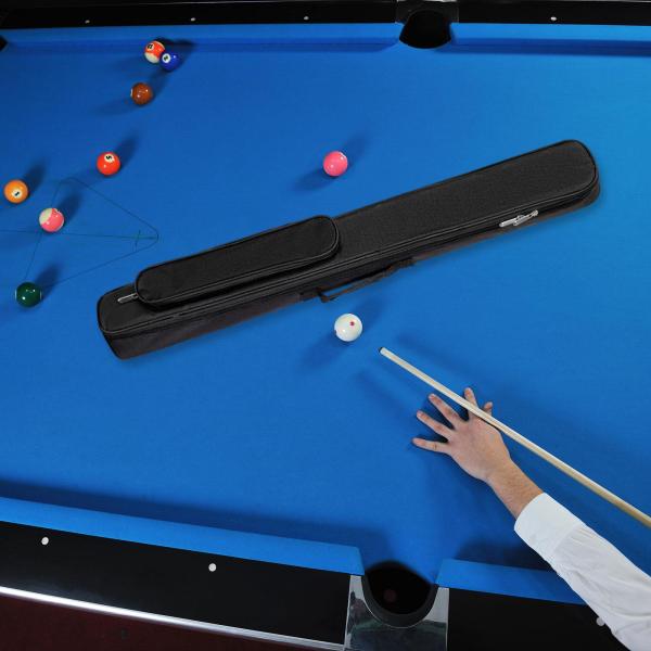 1/2 プールキューケース 収納ポーチ ジッパー ショルダーストラップ付き キャリア ビリヤードキューバッグ プールロッドキャリーケース スポーツ 旅