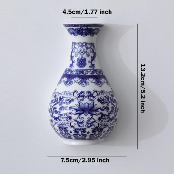 壁掛け花瓶 植物容器 盆栽 中国青白磁 フラワーアレンジメント キッチン バルコニー オフィス用