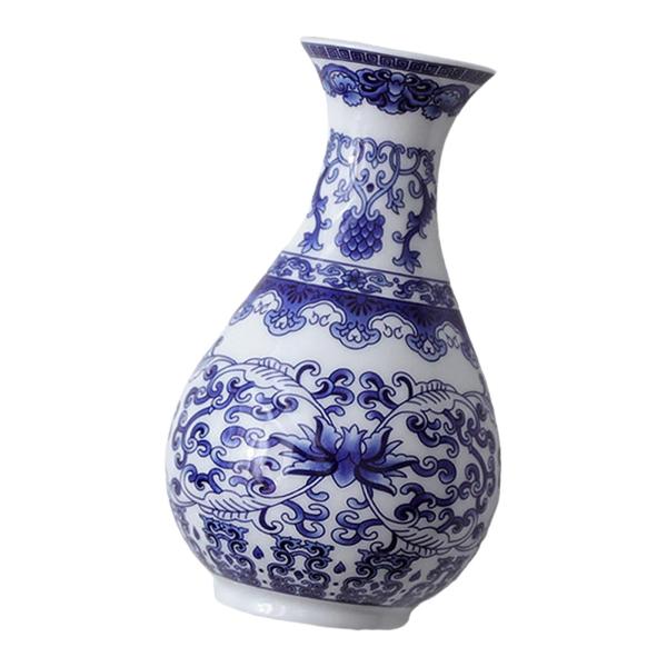 壁掛け花瓶 植物容器 盆栽 中国青白磁 フラワーアレンジメント キッチン バルコニー オフィス用