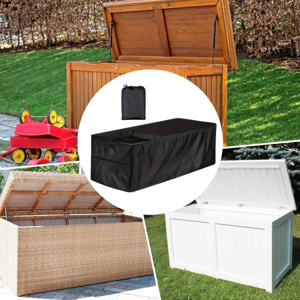 デッキボックスカバー、屋外収納ボックスシェード防水交換用サンプロテクターパティオベンチカバーシールドゴミ箱裏庭用