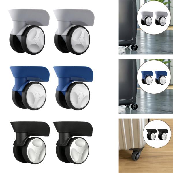 2 個セット 荷物用ホイール交換用スーツケース交換ホイール旅行ボックスショッピングカート簡単に設置可能ミュート再利可能修理