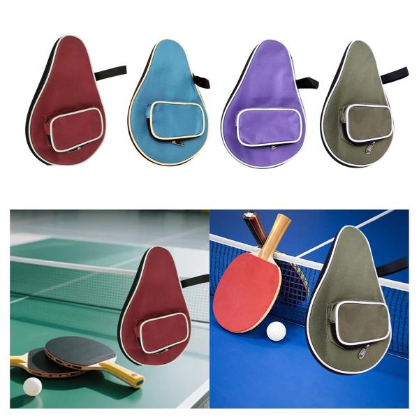 卓球パドルケース バットバッグ フロントポケット付き キャリーバッグ 収納 保護ポーチ ゲームや旅行用