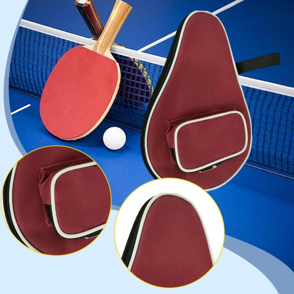 卓球パドルケース バットバッグ フロントポケット付き キャリーバッグ 収納 保護ポーチ ゲームや旅行用