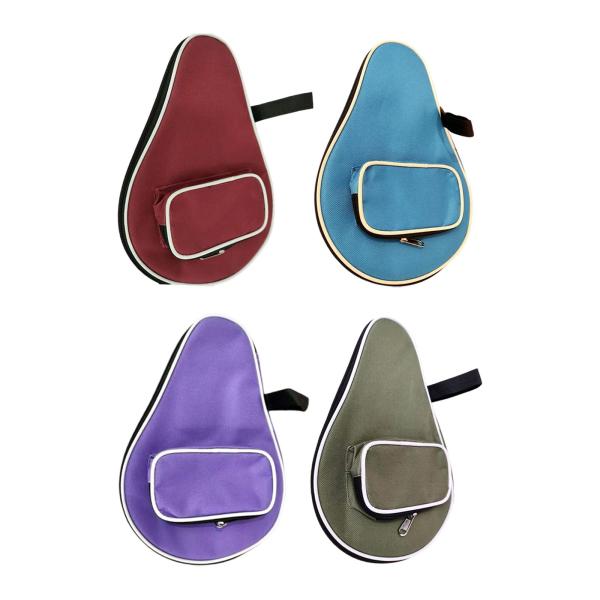 卓球パドルケース バットバッグ フロントポケット付き キャリーバッグ 収納 保護ポーチ ゲームや旅行用