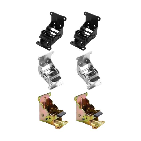 2 個入り 折りたたみブラケットロック延長サポートスチールヘビーデューティーセルフロックヒンジ（ネジ付き）オフィスソファキャビネットドアデスク用