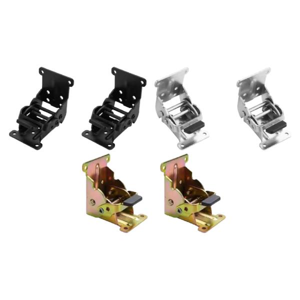 2 個入り 折りたたみブラケットロック延長サポートスチールヘビーデューティーセルフロックヒンジ（ネジ付き）オフィスソファキャビネットドアデスク用