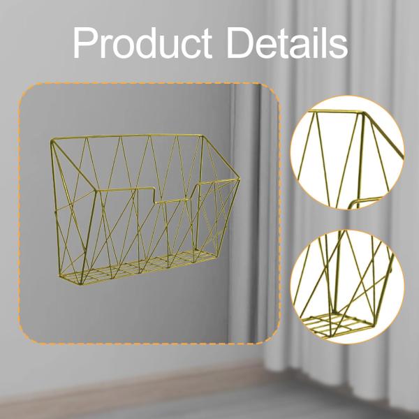 壁掛けファイルホルダーマガジンラック多目的装飾収納メールオーガナイザー本、手紙、書類、フォルダー用
