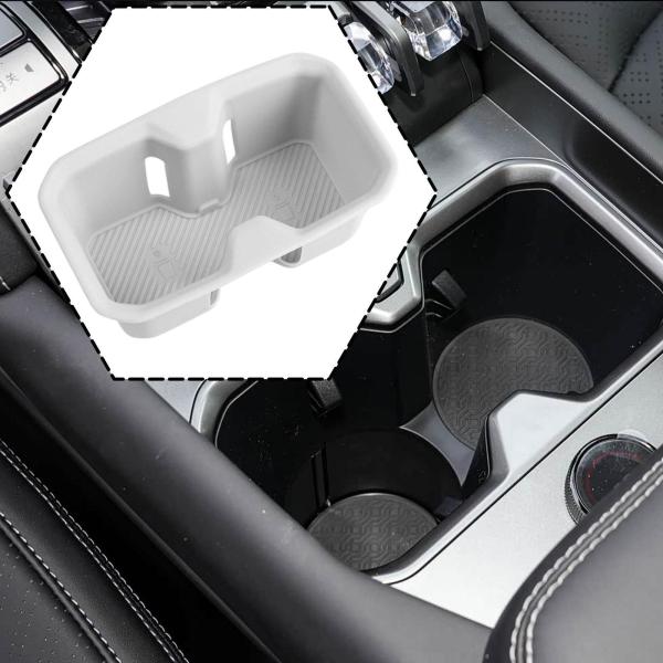 センターコンソールオーガナイザー カップホルダー シリコン製 取り外し可能 防水 ウォーターボトルマット ソフト収納ボックス お手入れ簡単 車用コース