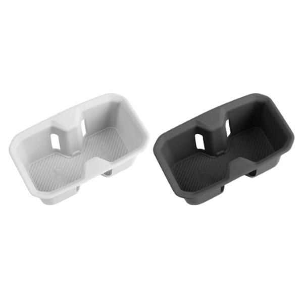 センターコンソールオーガナイザー カップホルダー シリコン製 取り外し可能 防水 ウォーターボトルマット ソフト収納ボックス お手入れ簡単 車用コース