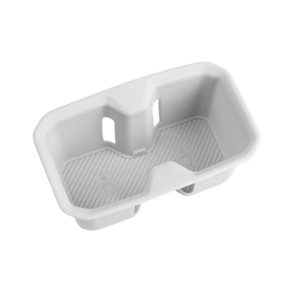 センターコンソールオーガナイザー カップホルダー シリコン製 取り外し可能 防水 ウォーターボトルマット ソフト収納ボックス お手入れ簡単 車用コース