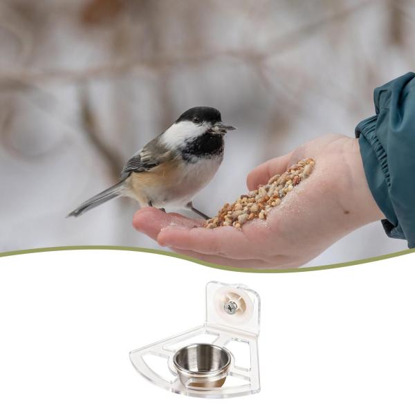 ケージ用バードフィーダー フードコンテナ 散らからないアクリル製 ポータブル クリアケージアクセサリー ラブバード セキセイインコ インコ用