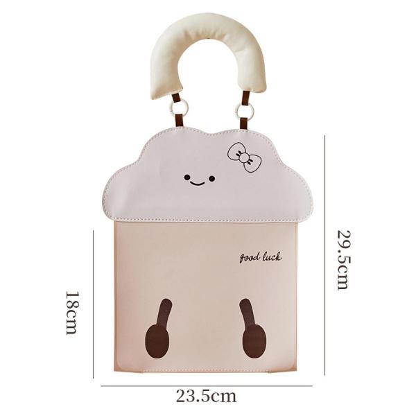 かわいいティッシュホルダー おもしろいポータブルオーガナイザー PUレザー 再利用可能 壁掛けトイレットペーパーホルダー 車 自宅 バスルーム オフィ