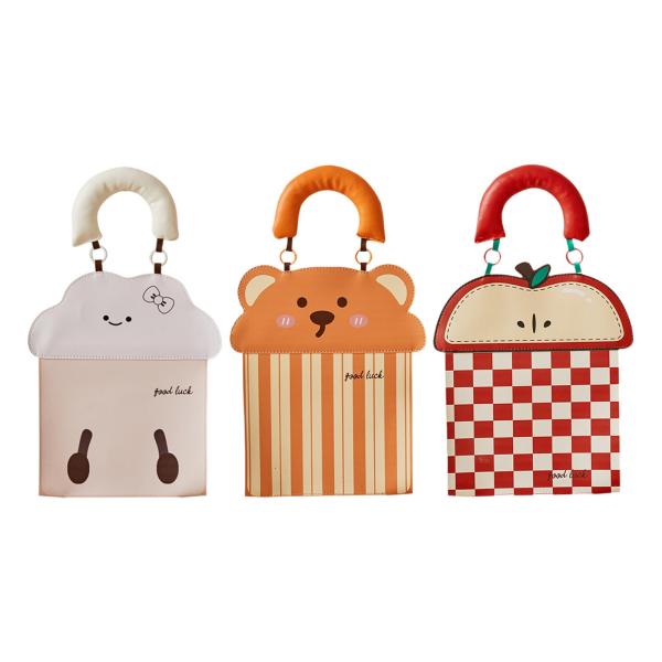 かわいいティッシュホルダー おもしろいポータブルオーガナイザー PUレザー 再利用可能 壁掛けトイレットペーパーホルダー 車 自宅 バスルーム オフィ