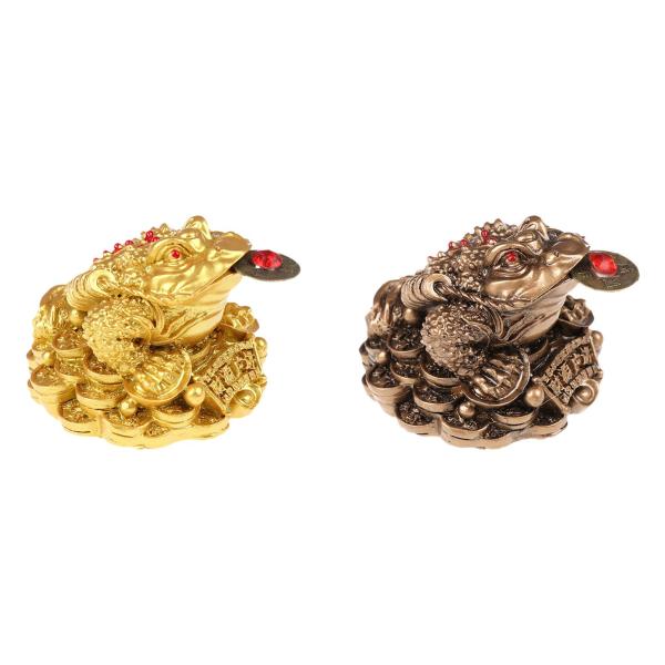 樹脂製 中国風 幸運のカエル像 テーブル飾り 伝統的な三本足のカエル レストラン ショップ 装飾 多目的