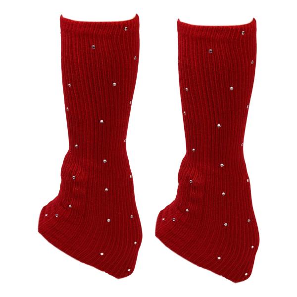 アイススケート用レッグウォーマー ニットロングレッグウォーマー 装飾ファッション用品 保温 アイスフィギュアスケートソックス スポーツダンス