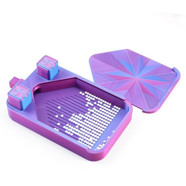 ダイヤモンドアートトレイオーガナイザーアクセサリー 傷に強い 多目的アートクラフト用品 ビーズソーティングトレイ ワークショップ用 クロスステッチ