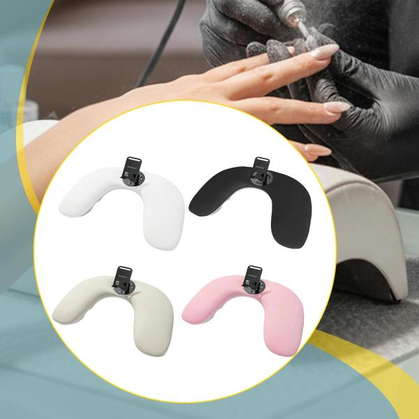 PUレザーU字型アームレスト、取り外し可能、電話ホルダー付き、ネイルクッション、ハンドホルダー、ネイルハンドレスト、家庭用DIYサロン用デスク