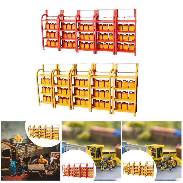 ガレージオイルバレルラック、1:64スケールモデル、車の装飾、ワークショップ、シーン小道具