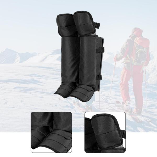 レッグゲイター 冬用シューズカバー 調節可能 軽量 ハイキングブーツカバー レッグガード スキー キャンプ バックパッキング アウトドア用