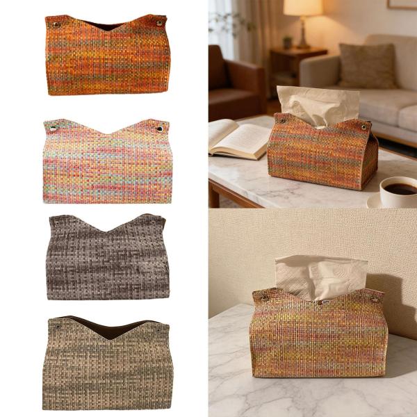 ティッシュボックスカバー ペーパーディスペンサー 装飾PUレザー ティッシュボックスホルダー ナプキンホルダー オフィス ホテル ベッドサイド カウン