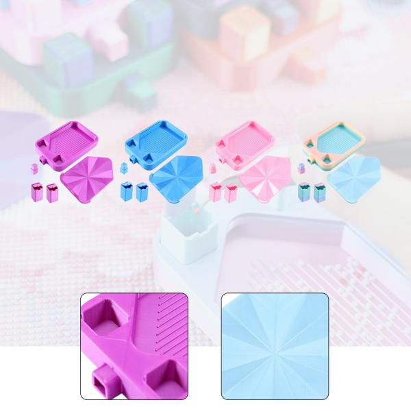 蓋付きダイヤモンドペイントトレイ。傷に強く、こぼれにくい多目的オーガナイザー。ネイルアート作りに最適。