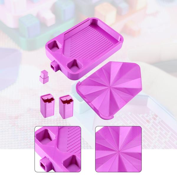 蓋付きダイヤモンドペイントトレイ。傷に強く、こぼれにくい多目的オーガナイザー。ネイルアート作りに最適。