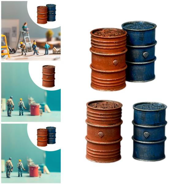 1/64 ミニチュア オイルドラム コンパクト コレクター向け 1:64 スケール ミニシーン オイルバレル
