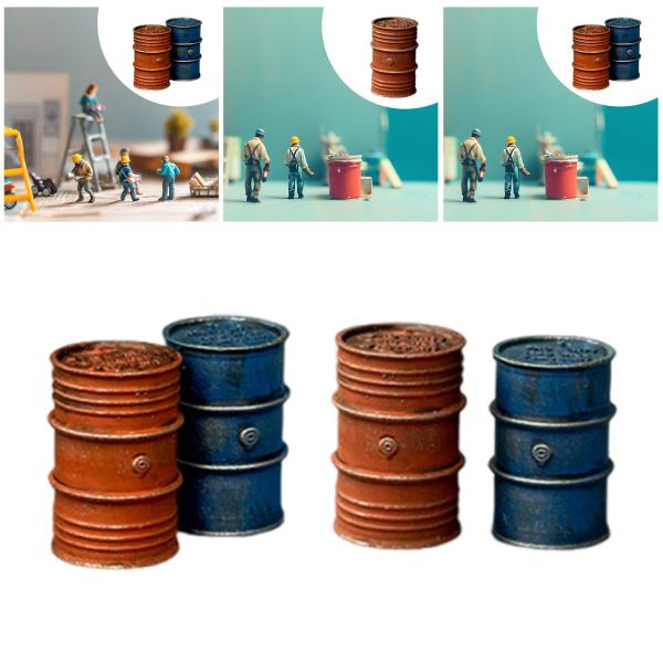 1/64 ミニチュア オイルドラム コンパクト コレクター向け 1:64 スケール ミニシーン オイルバレル