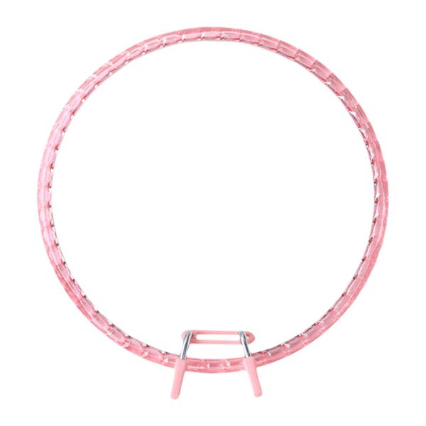 刺繍枠 ラウンドクロスステッチ枠 アクリル製 軽量クロスステッチリング スプリングテンション 裁縫用 アートクラフト ガーランド用