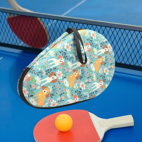 卓球ラケットカバー ピンポンパドルケースオーガナイザー パドル2個とボール収納 トレーニング旅行に便利なポータブル収納バッグ