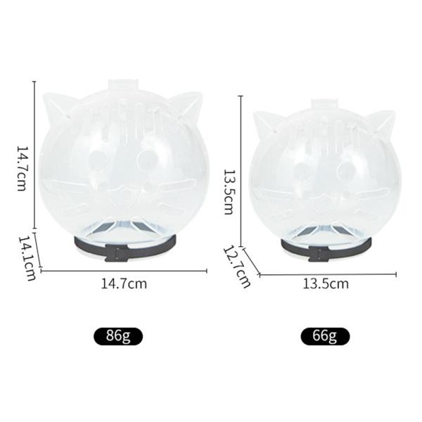 猫用口輪 ペット用口カバー 噛みつき防止 舐め防止 ヘッドカバー ヘルメット 透明ボール型 グルーミング 入浴 自宅 旅行