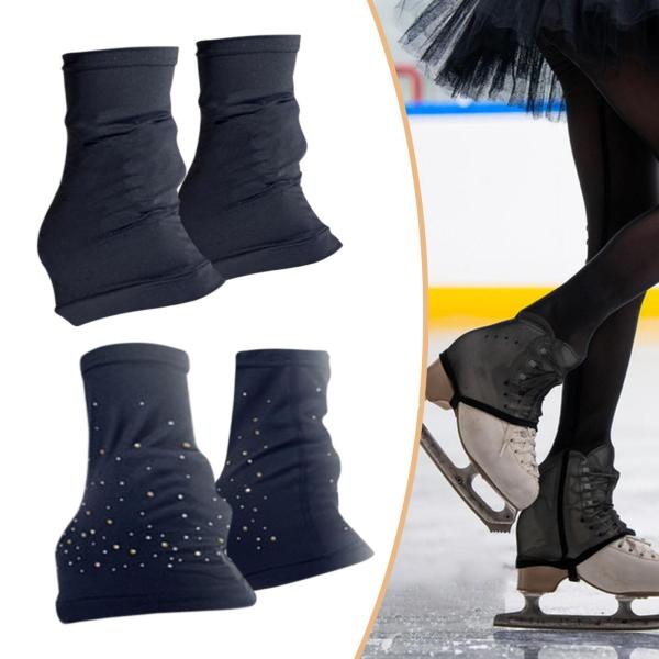 フィギュアスケートレッグウォーマー、滑り止め、スタイリッシュ、装飾、ブーツの快適な保護、アイススケートのトレーニング用女用