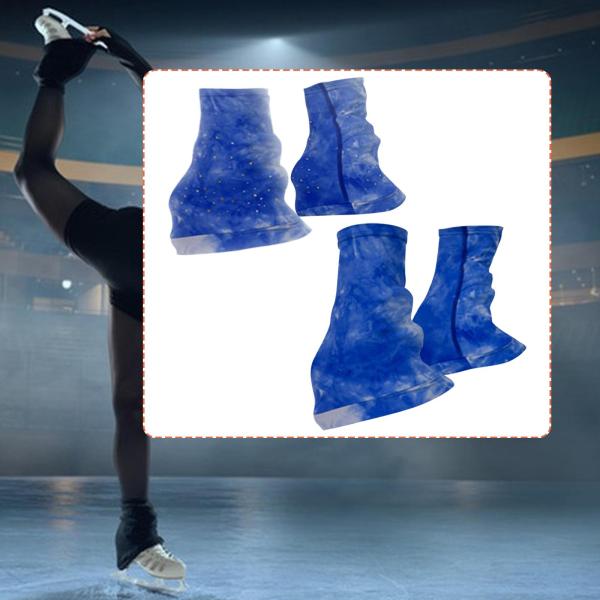 女用フィギュアスケートレッグウォーマー（ブーツの上履き）快適な衣類アクセサリー、滑り止め、アイススケートトレーニング用