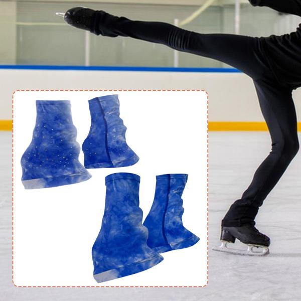 女用フィギュアスケートレッグウォーマー（ブーツの上履き）快適な衣類アクセサリー、滑り止め、アイススケートトレーニング用